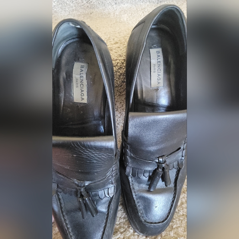 Balenciaga Men's Black Loafers Size 42 * Flawed* - Picture 3 of 16